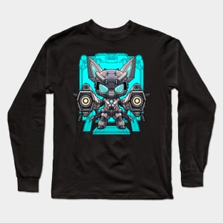 The Batbot - Cute Chibi Batman Robot Long Sleeve T-Shirt